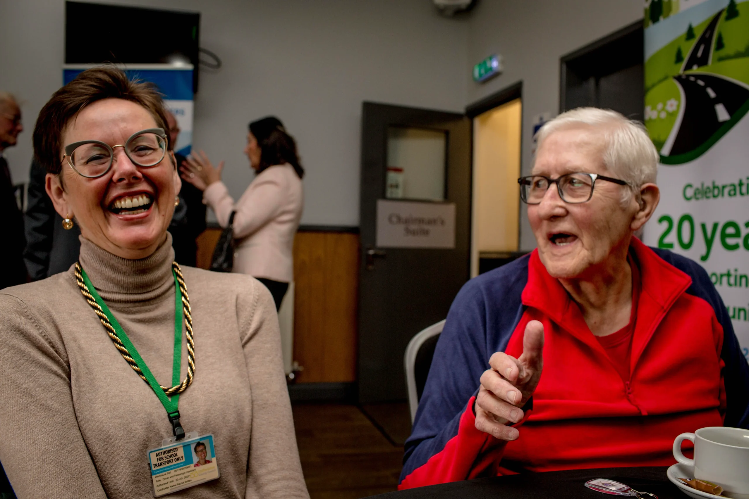 A Community Link volunteer spending time with an older service user